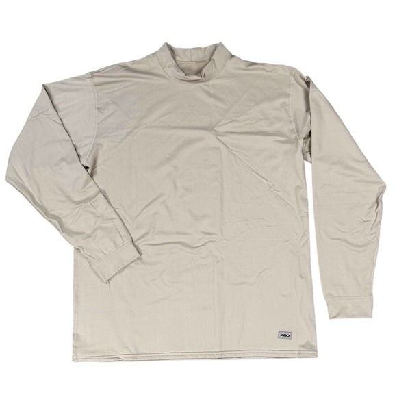 NEW Base Layer XGO Shirt XL Tan Thermal Long Sleeve Mock Turtleneck US Military - Picture 1 of 5
